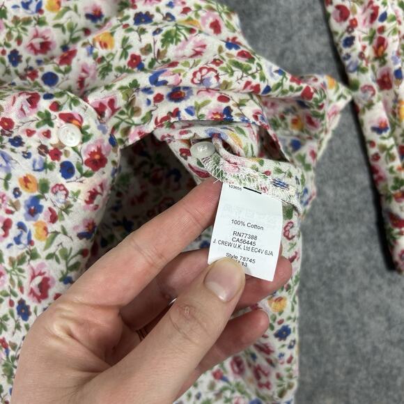 Madewell Top Womens Medium Multicolored Floral Button Down Shirt Artsy Boho - Picture 7 of 8